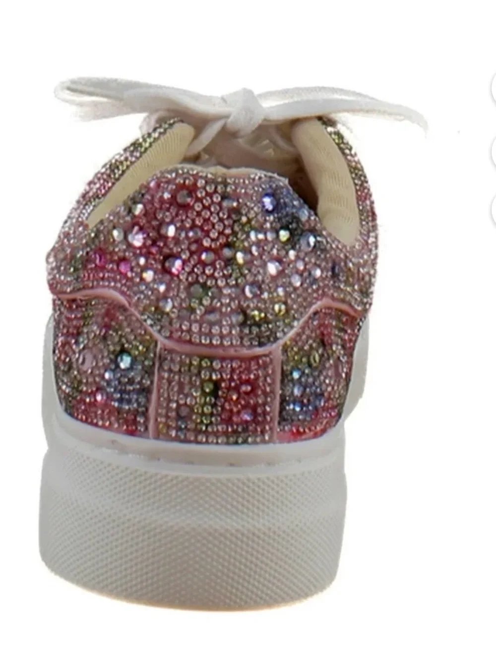 Betsey Johnson Pink Crystal Floral Platform Sneakers - Picture 4 of 6